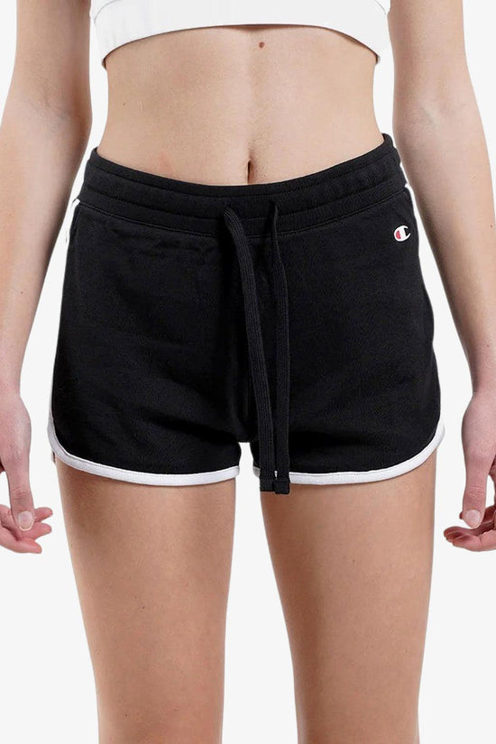 Shorts C Logo Con Profilo Cordonato A Contrasto-champion-Nero-Donna-114916 kk001-