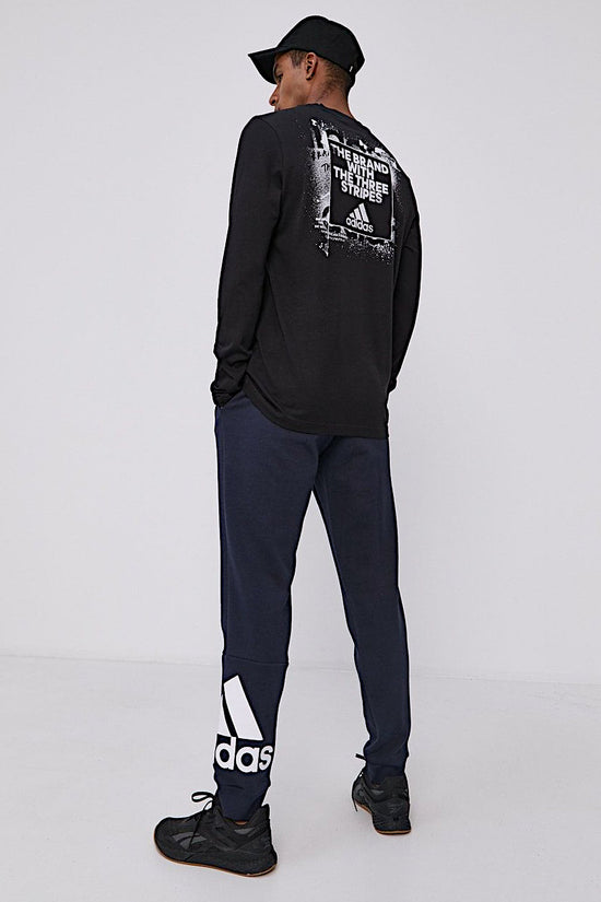 Pantaloni Essentials Tapered Cuff Logo-adidas performance-Blu-Uomo-Gk8970-