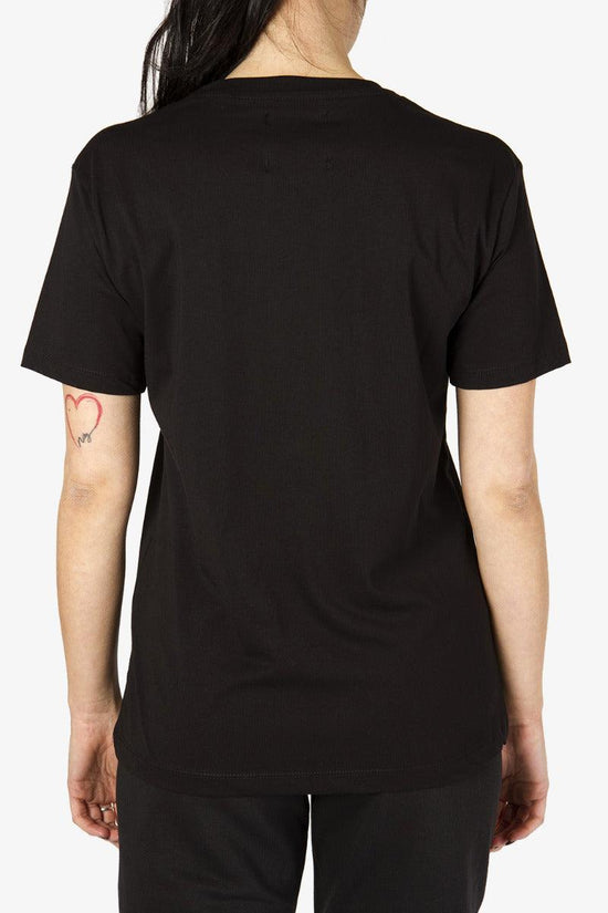 T-Shirt Maniche Corte Logo Glitter-pyrex-Nero-Donna-21epb34234-