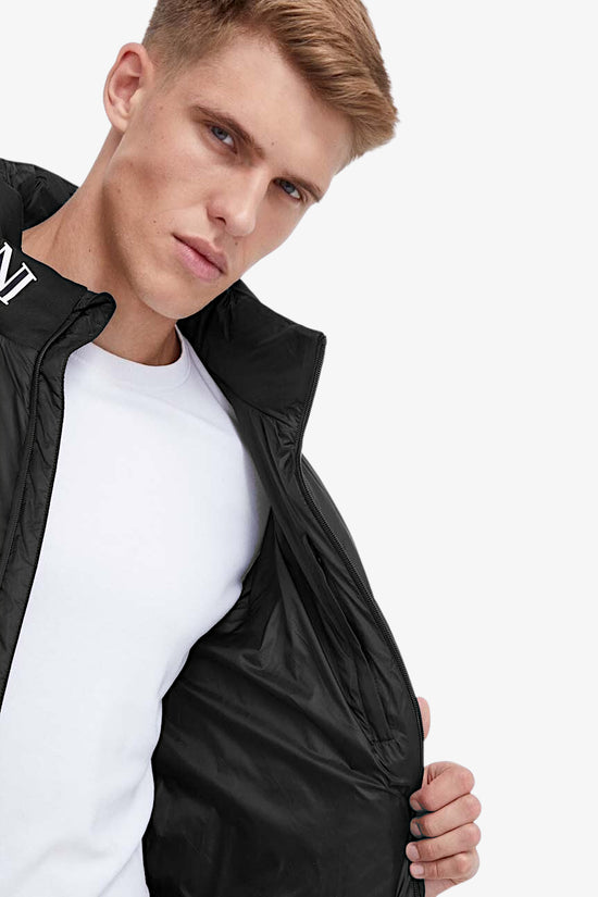 Piumino Full Zip Maxi Logo Sul Collo-emporio armani ea7-Nero-Uomo-6rpb33 pneoz 1200-