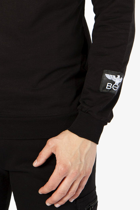 Felpa Con Cappuccio Logo Script-boy london-Nero-Uomo-Blu6916-