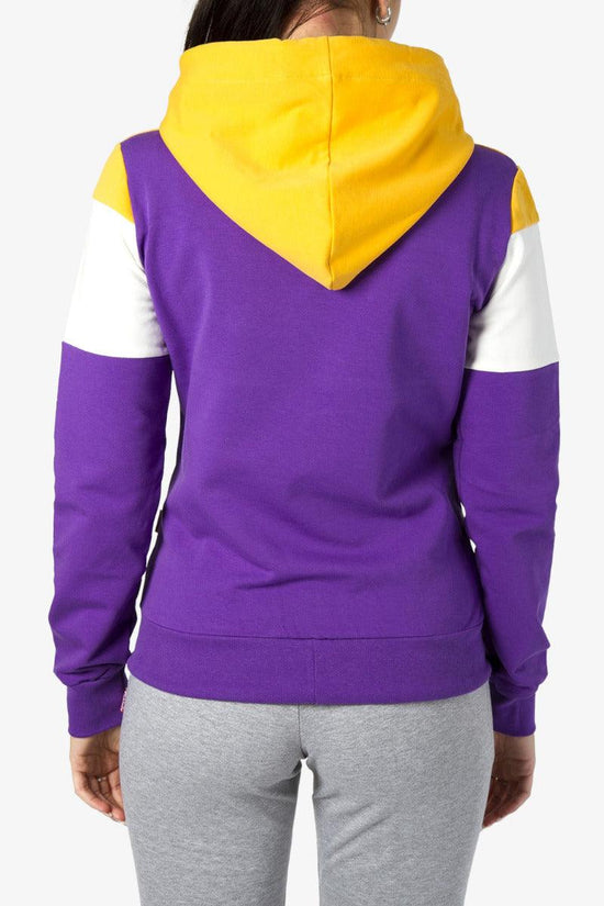 Felpa Con Cappuccio Colorblock Logo Glitter-carlsberg-Viola-Donna-Cbdsfc4284-
