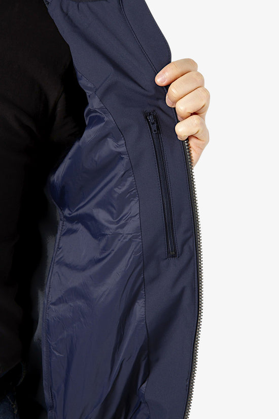 Giacca Soft Shell Full Zip Con Cappuccio-yes zee-Blu-Uomo-J529/qe00 0710-