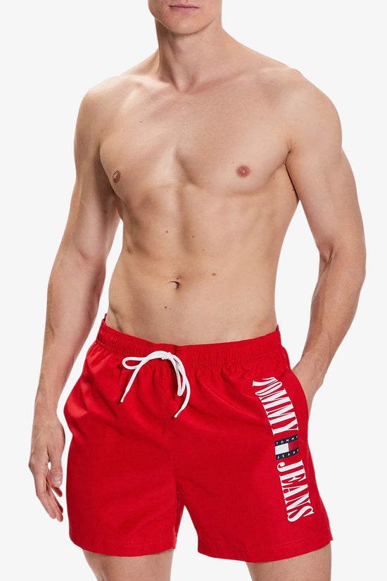 Boxer Mare Archive Media Lunghezza-tommy jeans-Rosso-Uomo-Um0um02954 xnl-