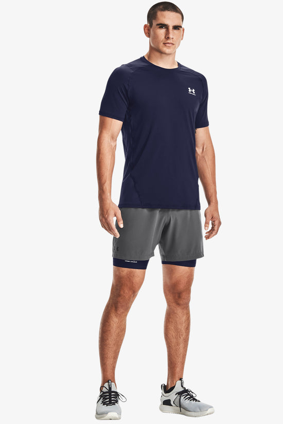 T-Shirt Maniche Corte HeatGear Fitted-under armour-Blu-Uomo-1361683 410-