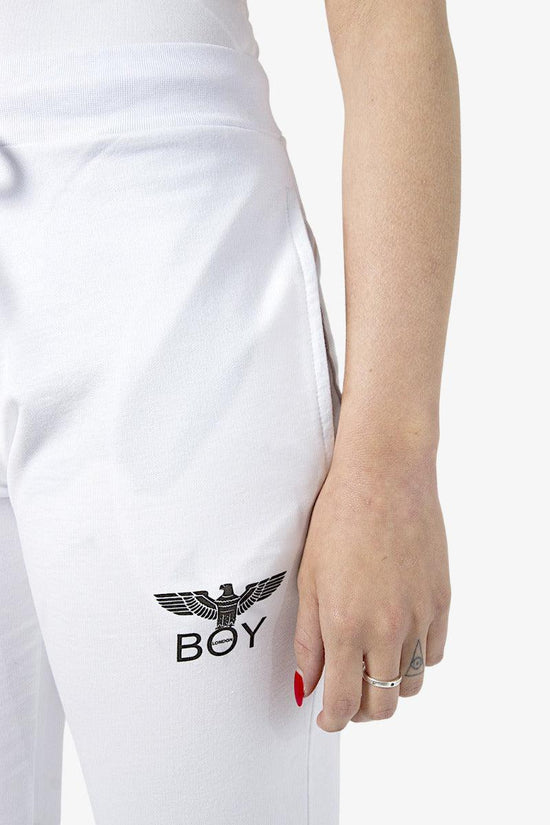 Pantaloni Felpa-boy london-Bianco-Donna-Bld2901-