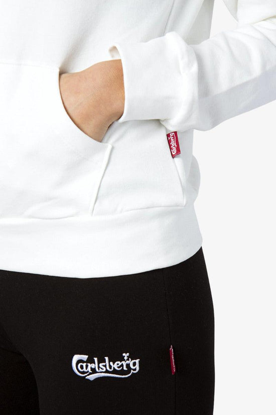 Felpa Con Cappuccio Big Logo-carlsberg-Bianco-Donna-Cbdsfc4200-