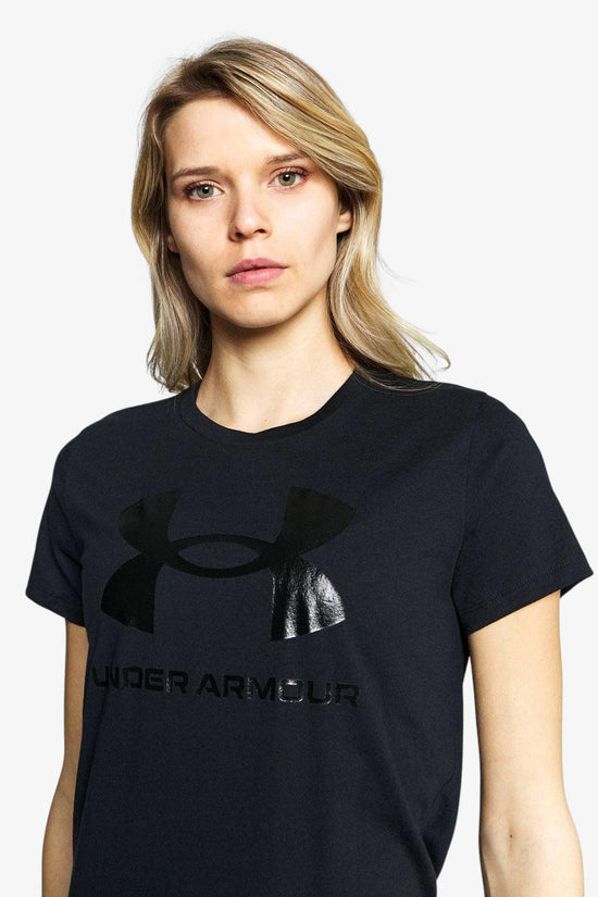 T-Shirt Maniche Corte Sportstyle Graphic-under armour-Nero-Donna-1356305 002-