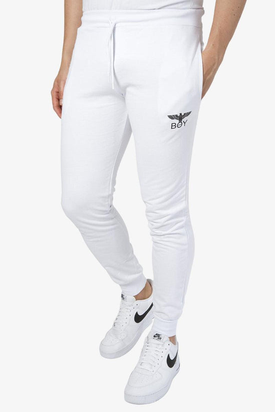 Pantaloni Felpa Big Logo Retro-boy london-Bianco-Uomo-Blu7017-
