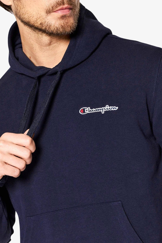 Felpa Con Cappuccio Logo Piccolo Ricamato-champion-Blu-Uomo-217862 bs538-