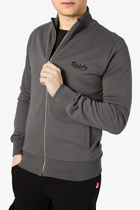 Felpa Full Zip Logo Piccolo-carlsberg-Grigio-Uomo-Cbusgz4815-