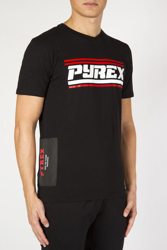 T-Shirt Maniche Corte-pyrex-Nero-Uomo-19ipb40369-