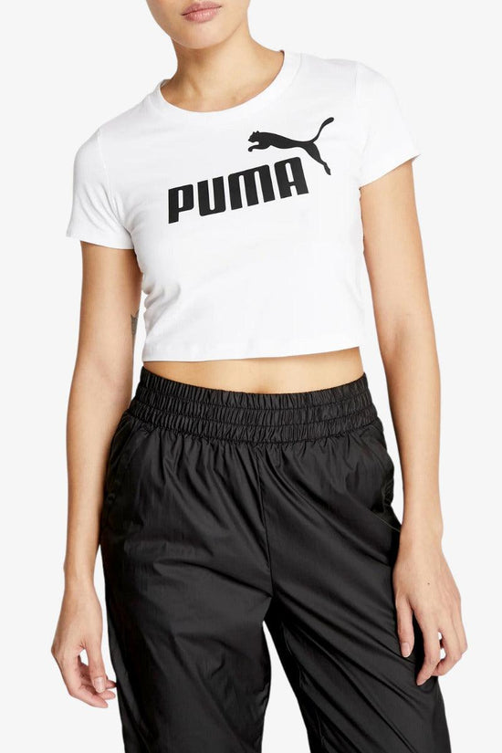T-Shirt Corta Maniche Corte Essentials Logo-puma-Bianco-Donna-586865 02-