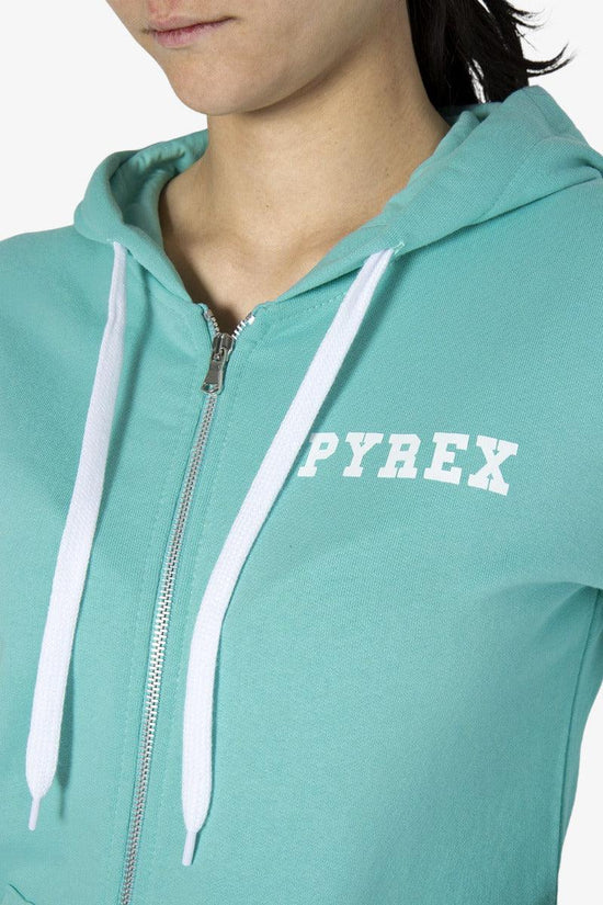 Felpa Full Zip Con Cappuccio Big Logo Sul Retro-pyrex-Verde-Donna-22epb40739-