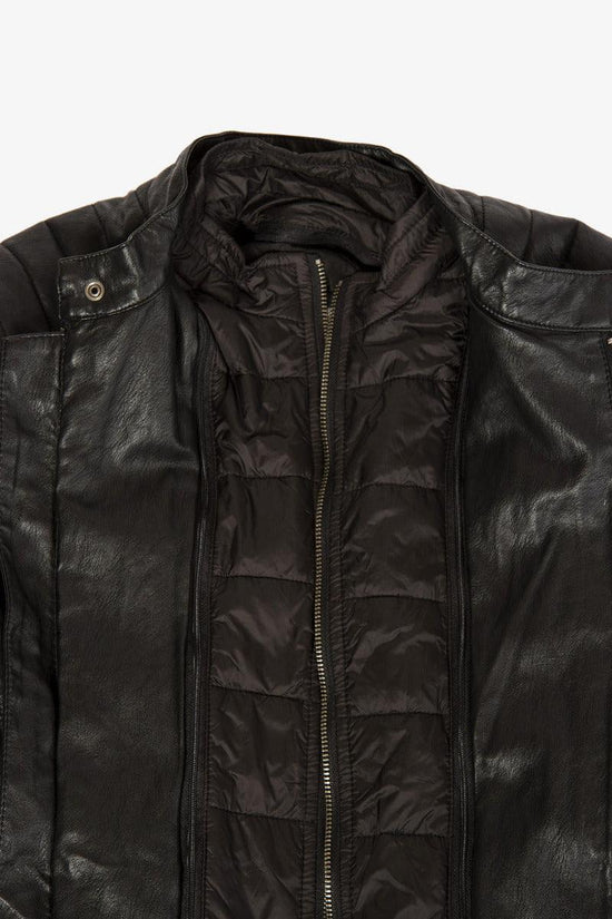 Giacca In Ecopelle Full Zip-yes zee-Nero-Uomo-J826/gk00 0801-
