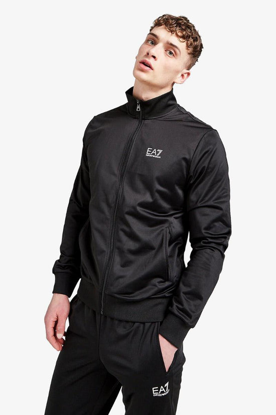 Tuta Full Zip Fundamental Sporty-emporio armani ea7-Nero-Uomo-8npv71 pj08z 1200-