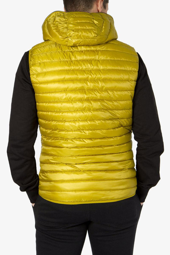 Gilet Piumino Senza Maniche Con Cappuccio-yes zee-Giallo-Uomo-J707/o500 0973-