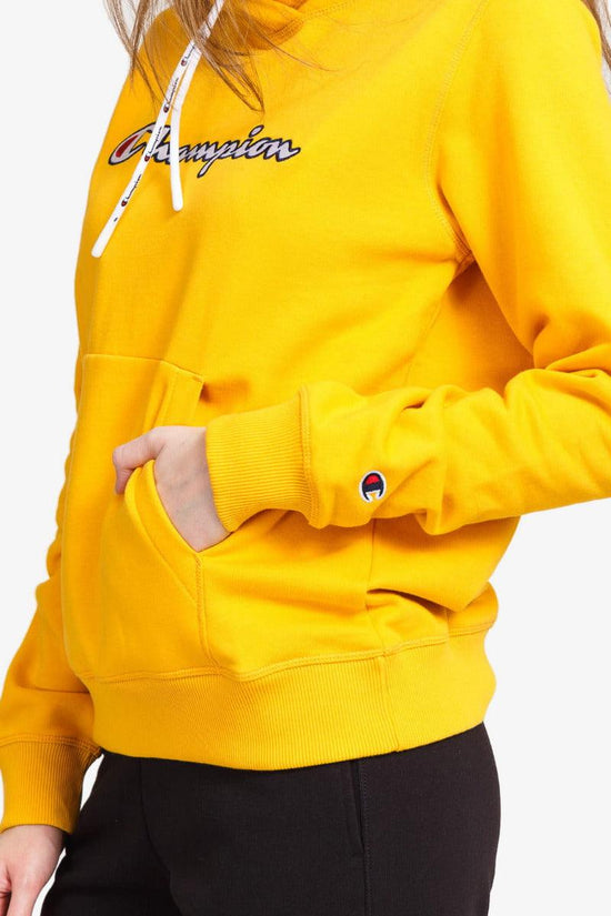 Felpa Con Cappuccio Big Logo Ricamato In Satin-champion-Giallo-Donna-113185 ys026-