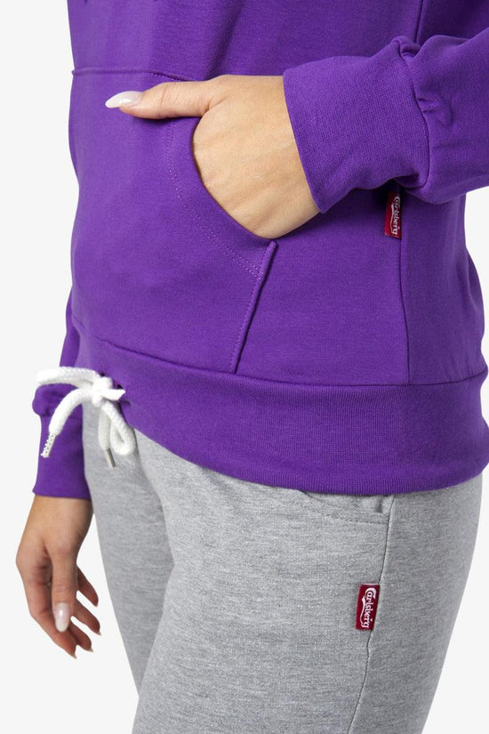 Felpa Con Cappuccio Colorblock Logo Glitter-carlsberg-Viola-Donna-Cbdsfc4284-