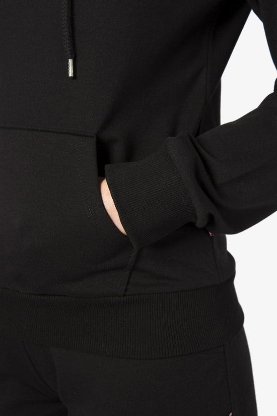 Felpa Con Cappuccio Big Logo Strass E Fluo-carlsberg-Nero-Donna-Cbd4185-