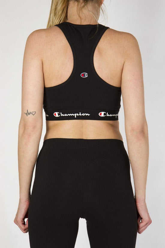 Top Bra Con Fascia Logo Script-champion-Nero-Donna-112856 kk001-