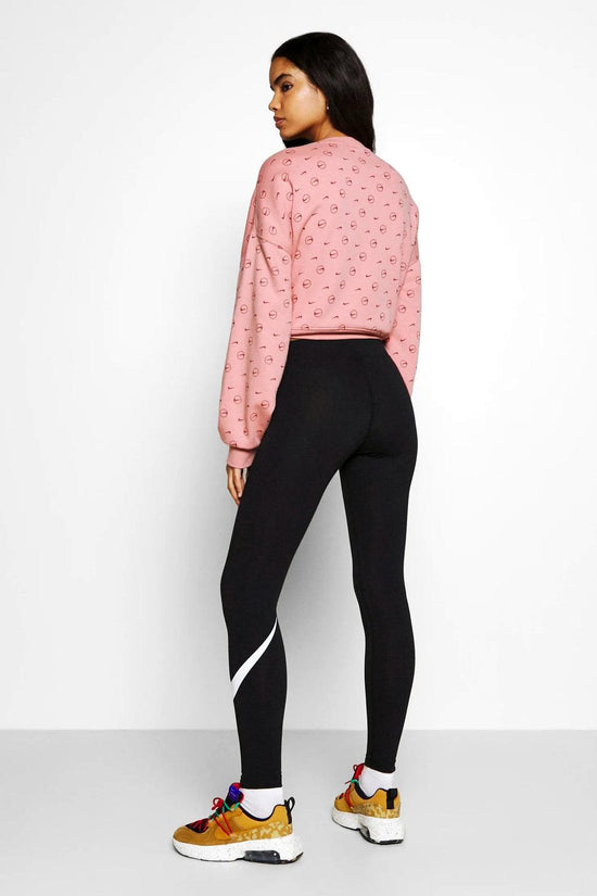 Leggings Essential Con Swoosh-nike sportswear-Nero-Donna-Cz8530 010-
