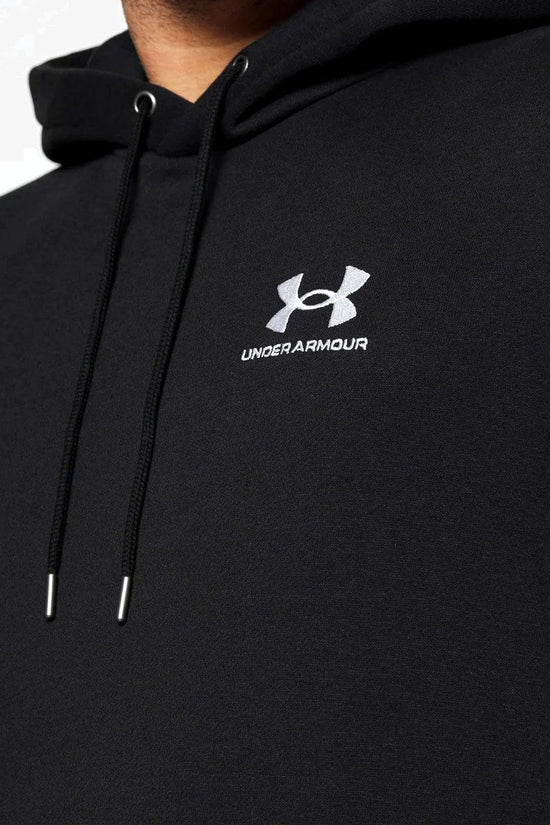 Felpa Con Cappuccio Essential Fleece-under armour-Nero-Uomo-1373880 001-