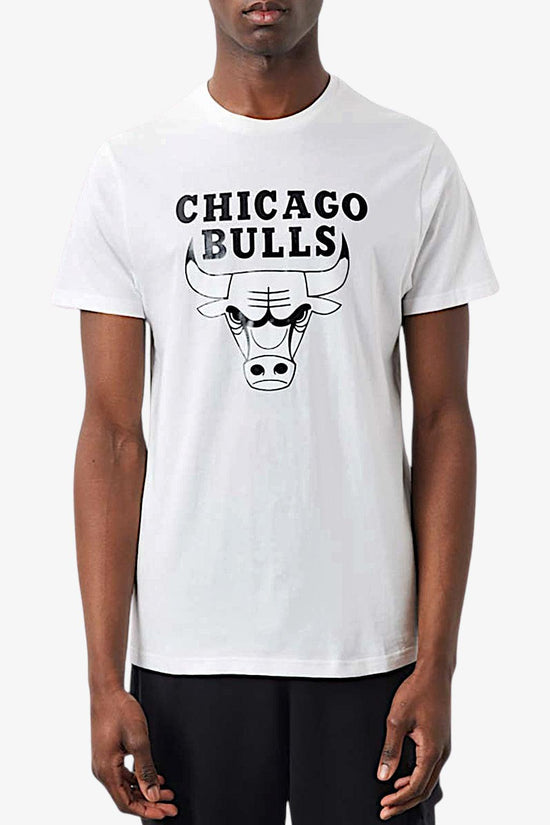 T-Shirt Maniche Corte Chicago Bulls NBA Foil-new era-Bianco-Uomo-60284696-