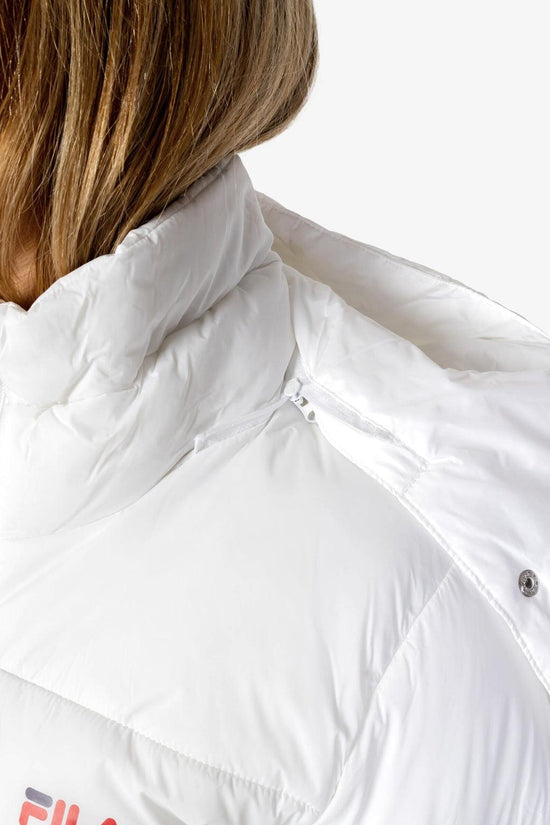 Piumino Corto Full Zip Con Cappuccio Bender-fila-Bianco-Donna-Faw0259 10001-