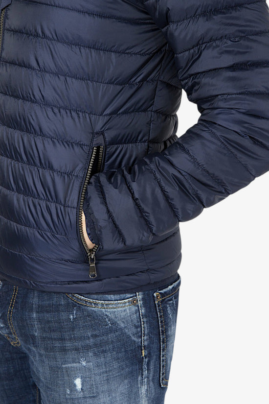 Piumino Leggero Full Zip Con Cappuccio-yes zee-Blu-Uomo-J562/o500 0713-