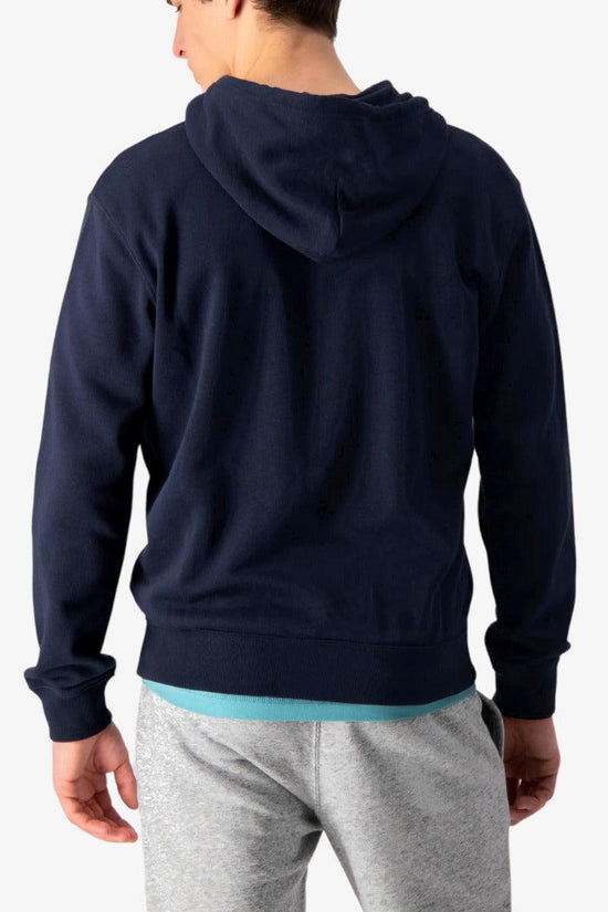 Felpa Full Zip Con Cappuccio Big Logo Sulla Manica-champion-Blu-Uomo-217144 bs501-