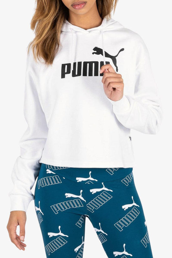 Felpa Corta Con Cappuccio Essentials Logo-puma-Bianco-Donna-586869 02-