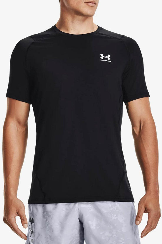 T-Shirt Maniche Corte HeatGear Fitted-under armour-Nero-Uomo-1361683 001-