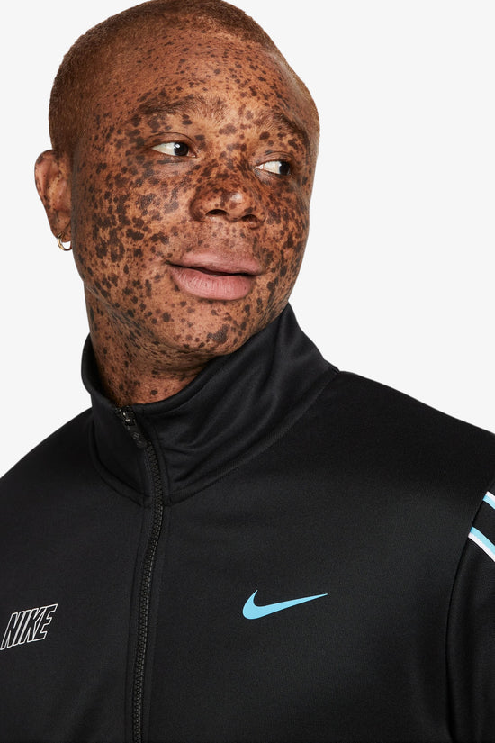 Giacca Felpa Full Zip Con Bande Logo Repeat-nike sportswear-Nero-Uomo-Fd1183 010-