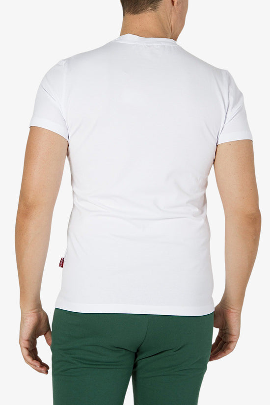 T-Shirt Maniche Corte Big Logo Bordato-carlsberg-Bianco-Uomo-Cbu5432-
