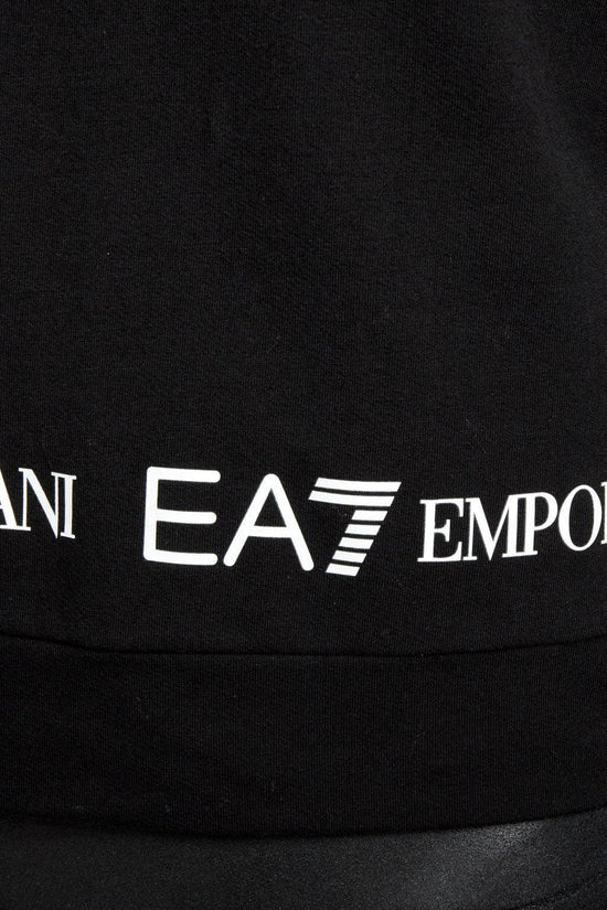 Felpa Corta Con Cappuccio Logo Ripetuto-emporio armani ea7-Nero-Donna-3ltm09 tjcqz 1200-