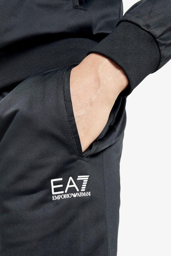 Tuta Full Zip Fundamental Sporty-emporio armani ea7-Nero-Uomo-8npv71 pj08z 1200-