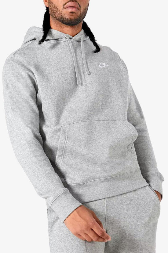 Felpa Con Cappuccio Club-nike sportswear-Grigio-Uomo-Bv2654 063-