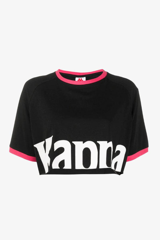 T-Shirt Maniche Corte Authentic Sand Crystal-kappa-Nero-Donna-304s450 a06-