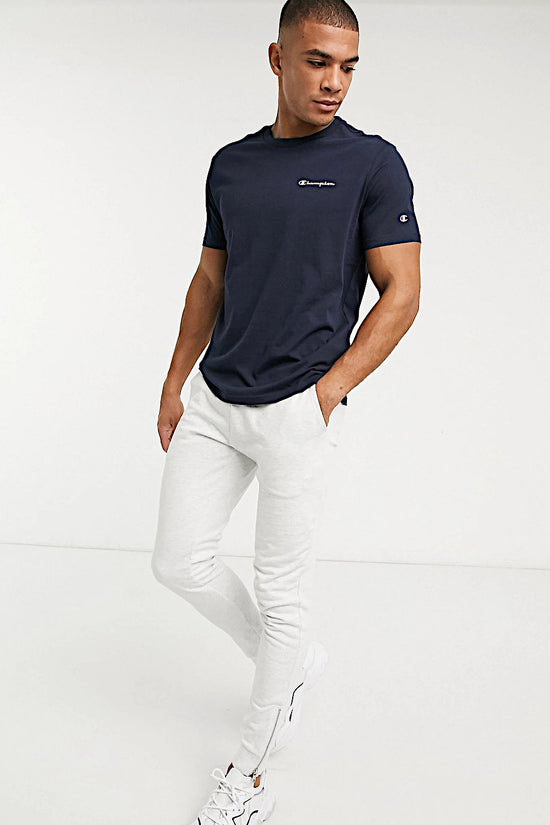 T-Shirt Maniche Corte Logo Piccolo-champion-Blu-Uomo-218539 bs501-
