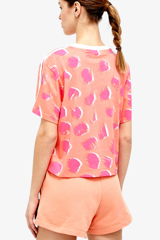T-Shirt Corta Essentials 3-Stripes-adidas performance-Rosa-Donna-Ic6861-