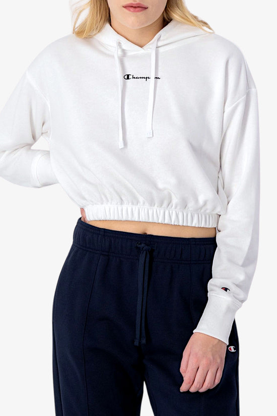 Felpa Corta Con Cappuccio Logo Piccolo-champion-Bianco-Donna-116068 ww001-