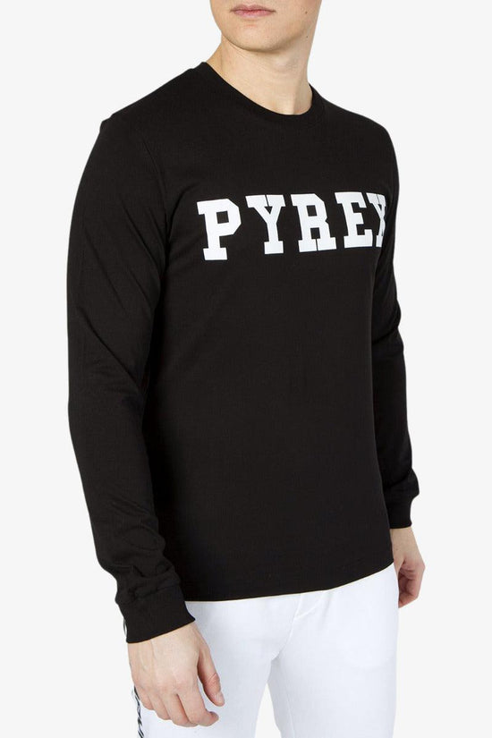 T-Shirt Maniche Lunghe Big Logo-pyrex-Nero-Uomo-21ipb40891-