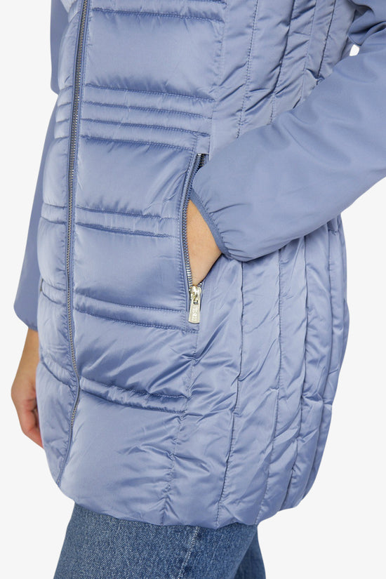 Piumino Full Zip Con Cappuccio E Maniche SoftShell-yes zee-Viola-Donna-O045/m800 0633-