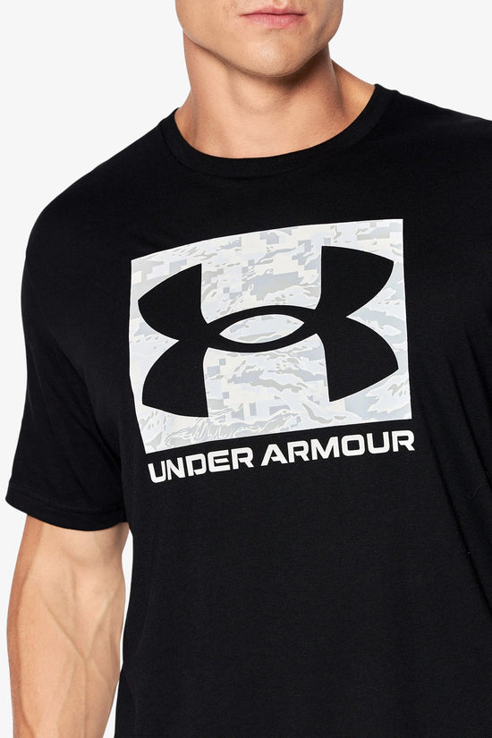 T-Shirt Maniche Corte Box Logo Camo-under armour-Nero-Uomo-1361673 001-