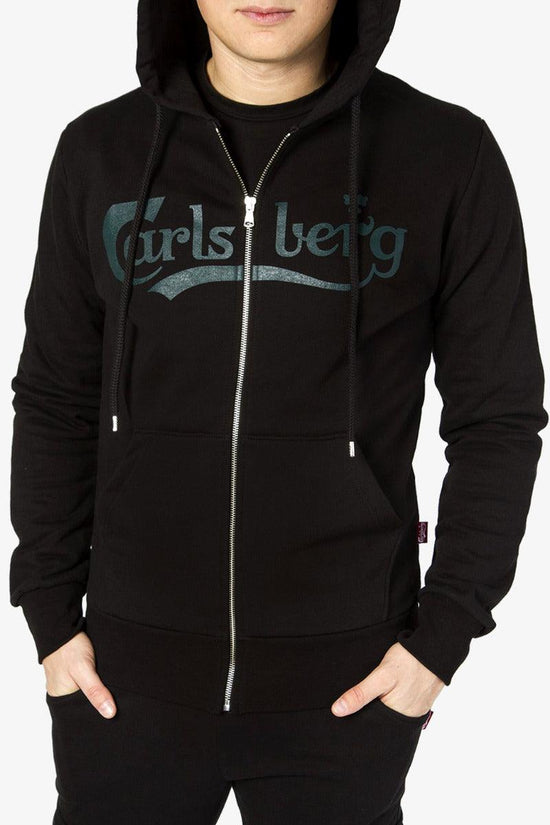 Felpa Full Zip Con Cappuccio Big Logo-carlsberg-Nero-Uomo-Cbusgz4803-