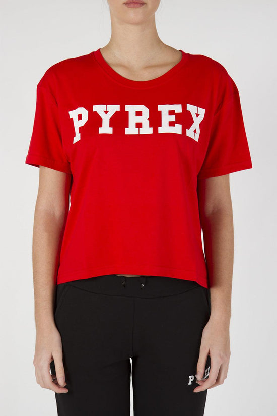 T-Shirt Maniche Corte-pyrex-Rosso-Donna-17ipy33009-