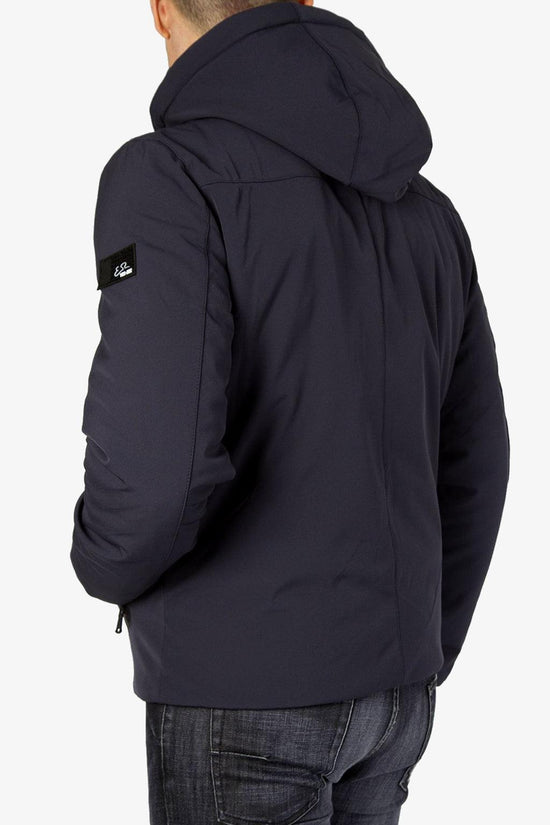 Piumino Soft Shell Full Zip Con Cappuccio-yes zee-Blu-Uomo-J834/nm00 0713-