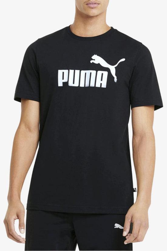 T-Shirt Maniche Corte Con Logo Essentials-puma-Nero-Uomo-586666 01-