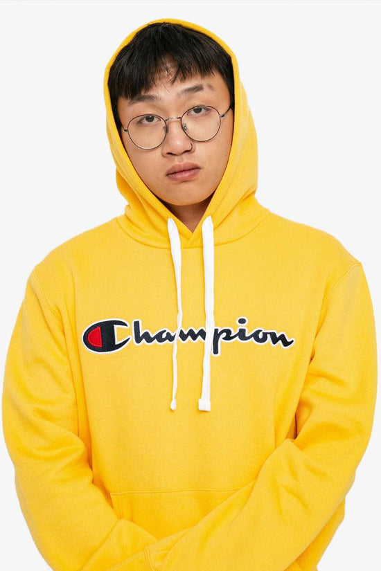 Felpa Con Cappuccio Big Logo-champion-Giallo-Uomo-216470 ys107-